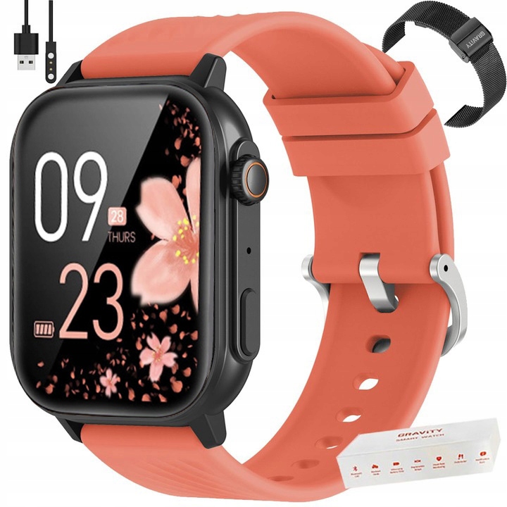 Dámské hodinky Chytré Hodinky Gravity s multifunkčními Hovory Puls Kroky Sms