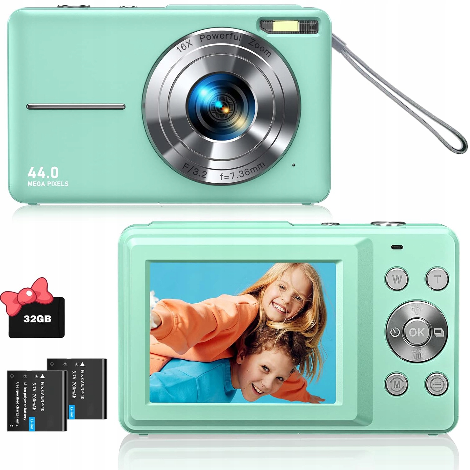 Digitální Fotoaparát Pro Děti 44Mpx Kamera Hračka 32GB Karta