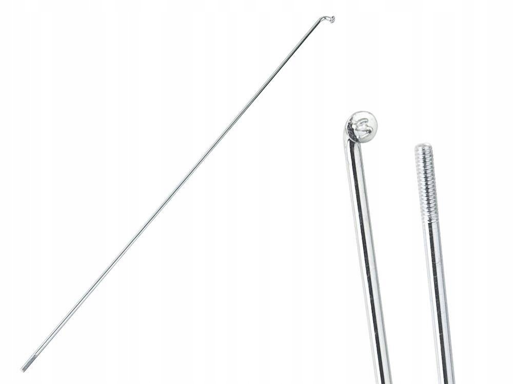 Szprycha stalowa rowerowa ocynkowana srebrna - 2 mm x 281 mm
