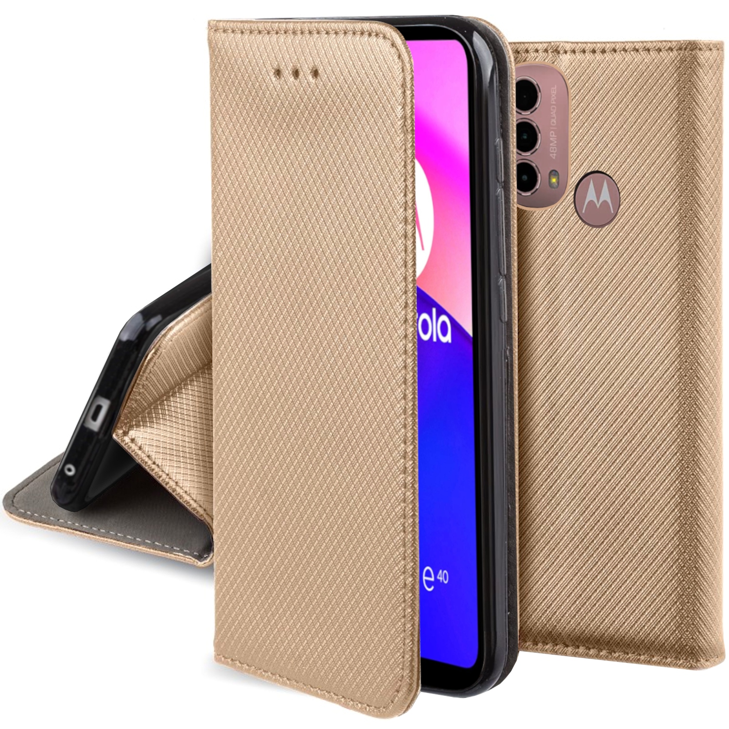 

Etui do Motorola Moto E40 E20 E30 S-magnet Szkło