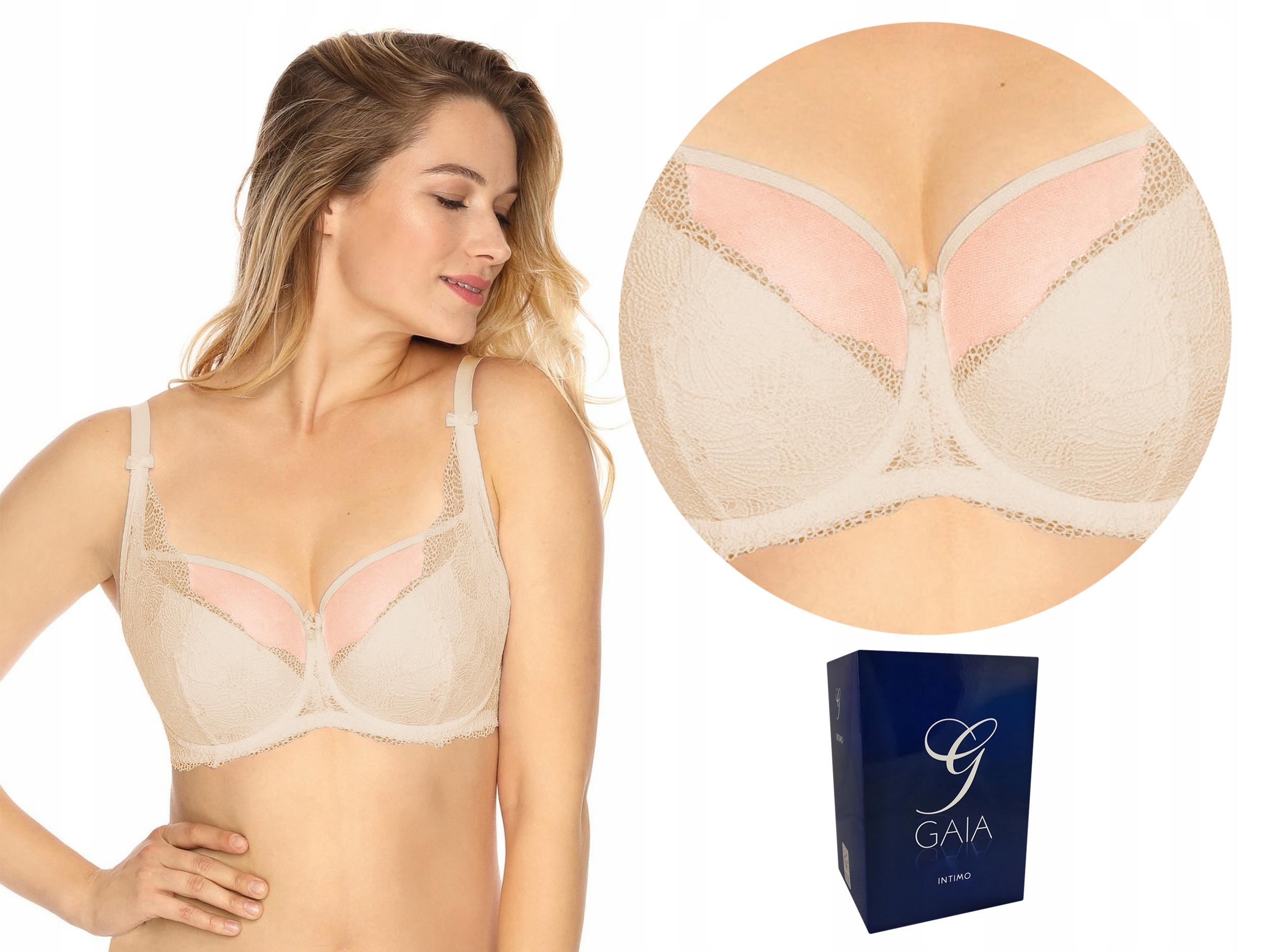 

Gaia 931 Veronika biustonosz semi-soft beżowy, 80H