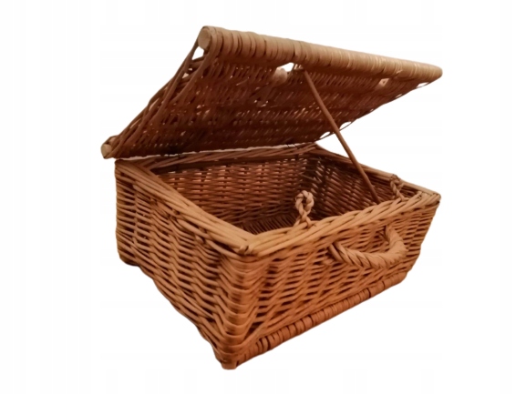 SKRZYNKA ZAMYKANA WALIZKA WIKLINOWA AKCESORIA 36cm