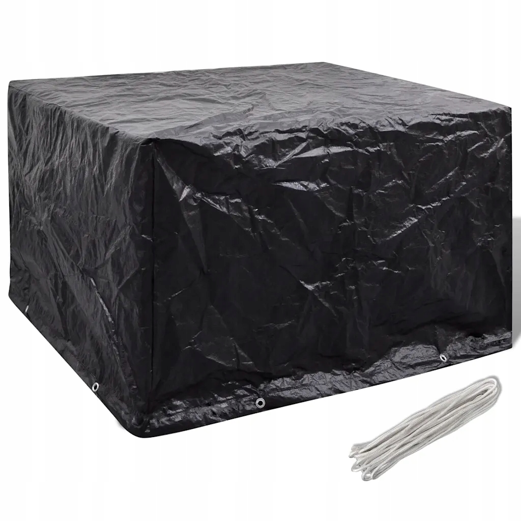 Obal na zahradní nábytek z polyetylenu, 135 x 135 x 90 cm, černý