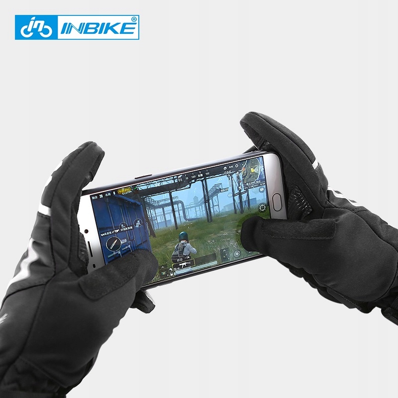 RĘKAWICZKI ROWEROWE ZIMOWE ŻELOWE DOTYKOWE WODOODPORNE DEDYKOWANE PREMIUM M Rozmiar M