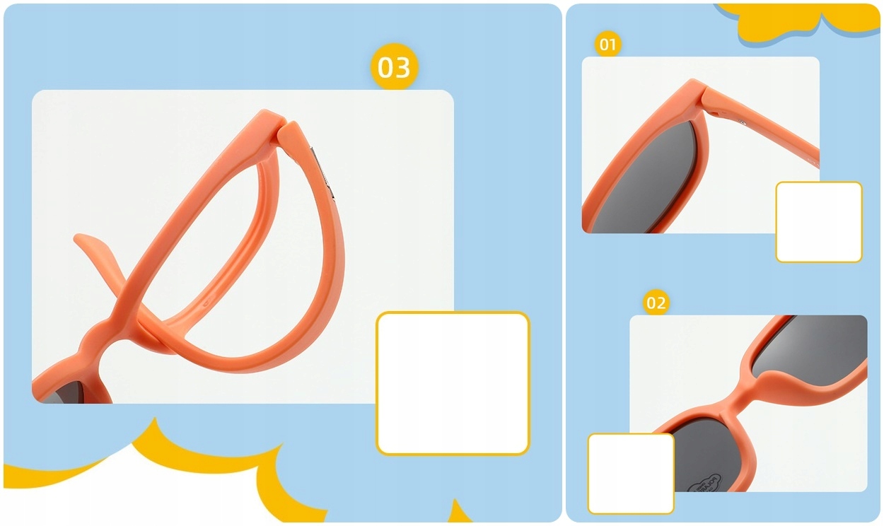 Dziecięce 5-9 lat Okulary przeciwsłoneczne z Polaryzacją dla dzieci PUDROWE Wiek dziecka 5 lat +