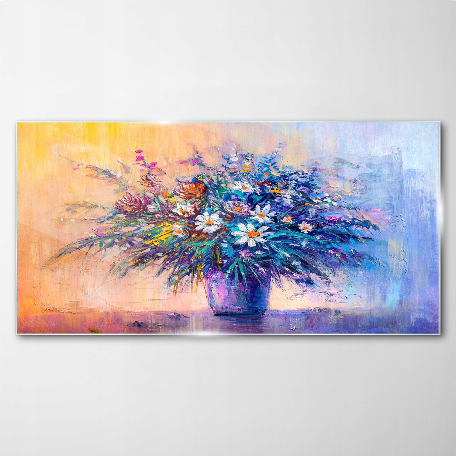 

Obraz na ścianę szklany Kwiaty malarstwo 100x50 cm