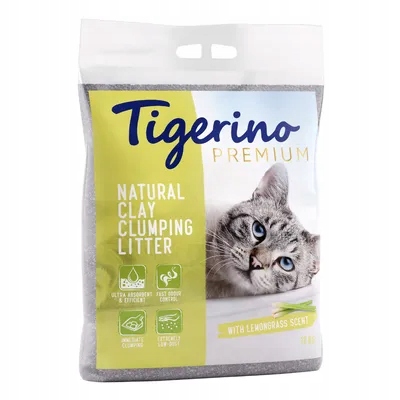 Tigerino Premium żwirek dla kota zapach trawa cytrynowa 12kg
