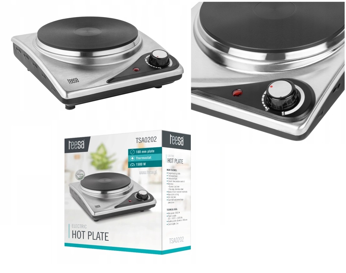 Elektrický jednoplotýnkový vařič Teesa 1500 W