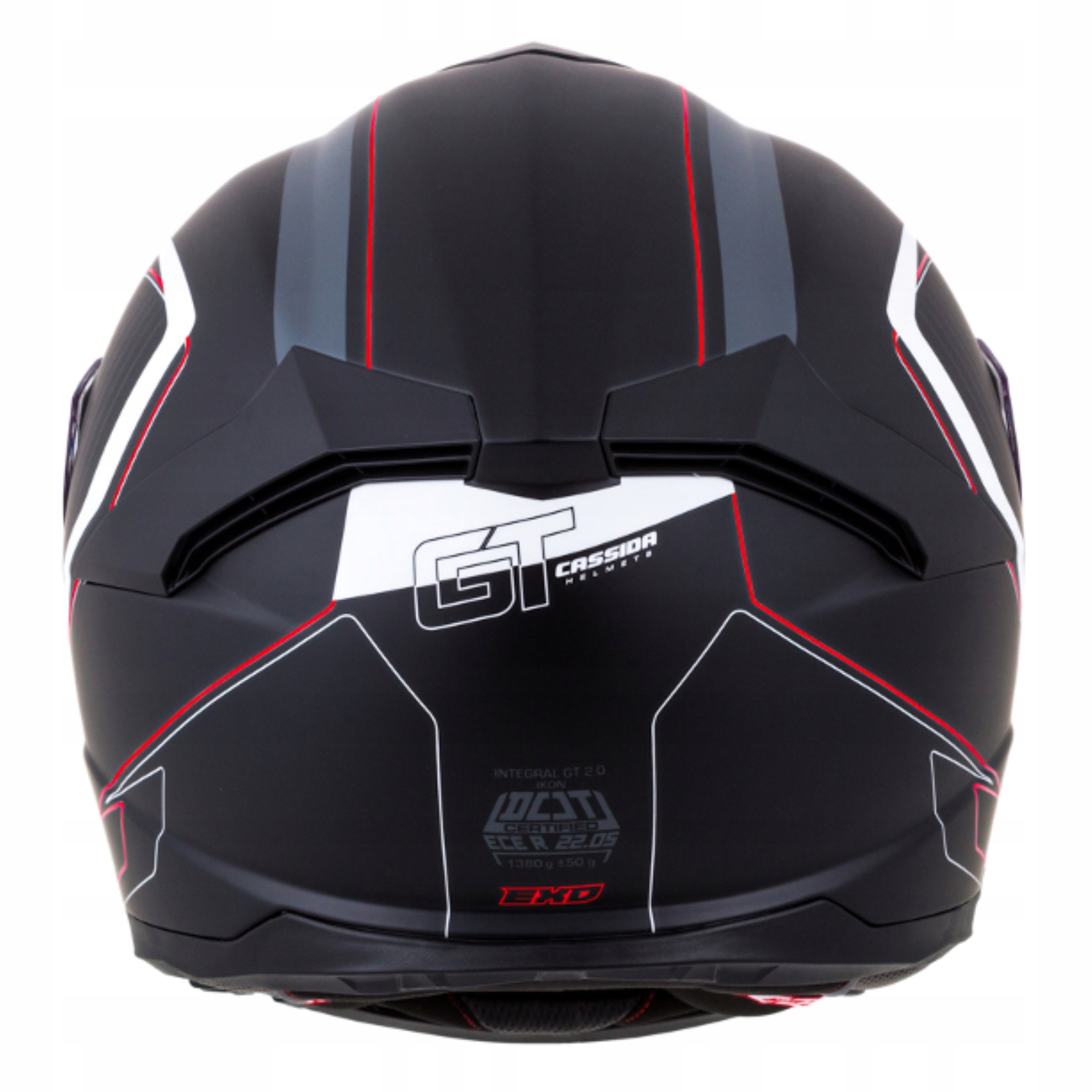 CASSIDA KASK MOTOCYKLOWY GT 2 Z WŁÓKNA + PINLOCK L Kolor czarny czerwony szary inny