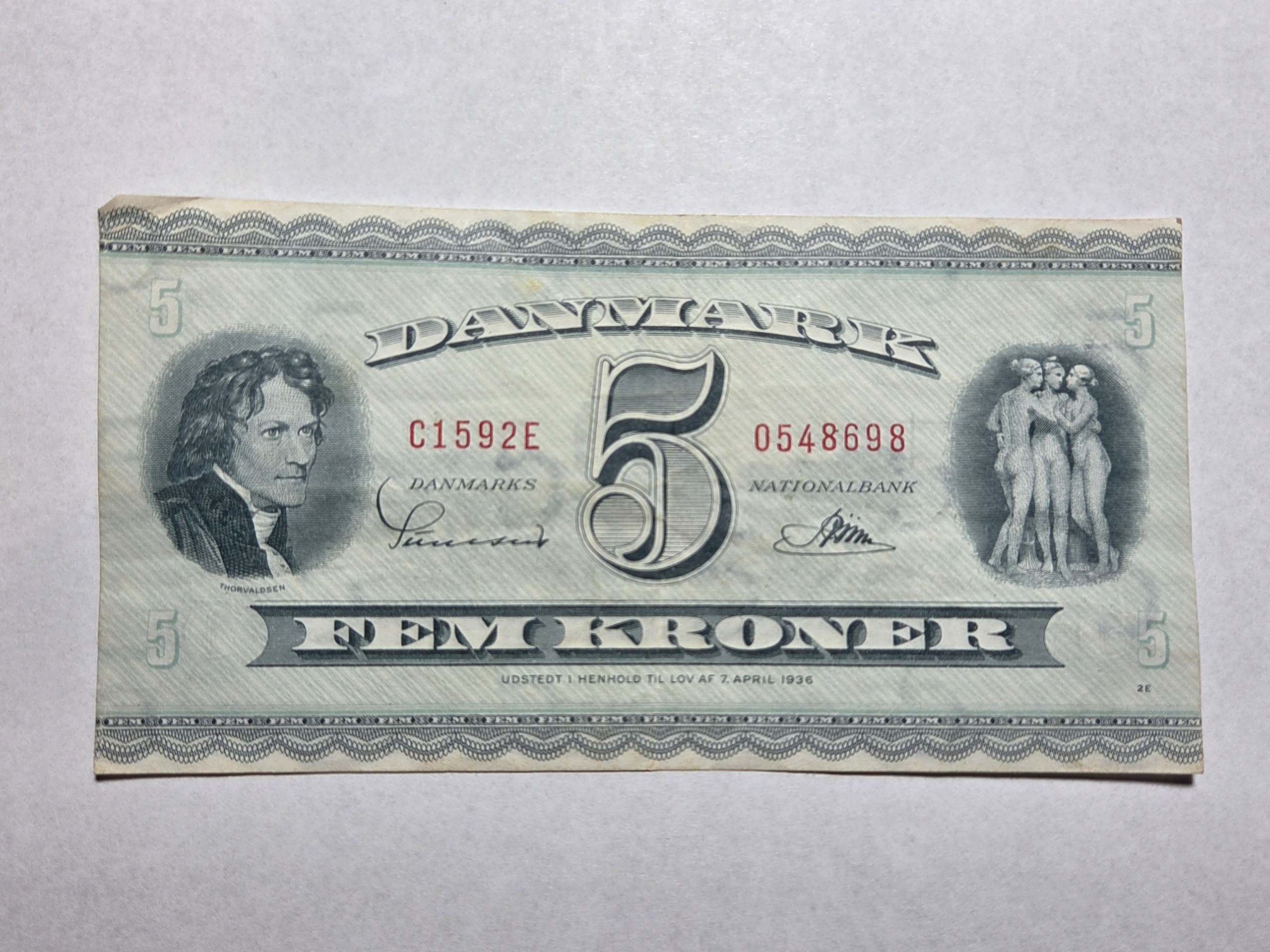 Stara Dania 5 koron 1936 rok -NRB0691