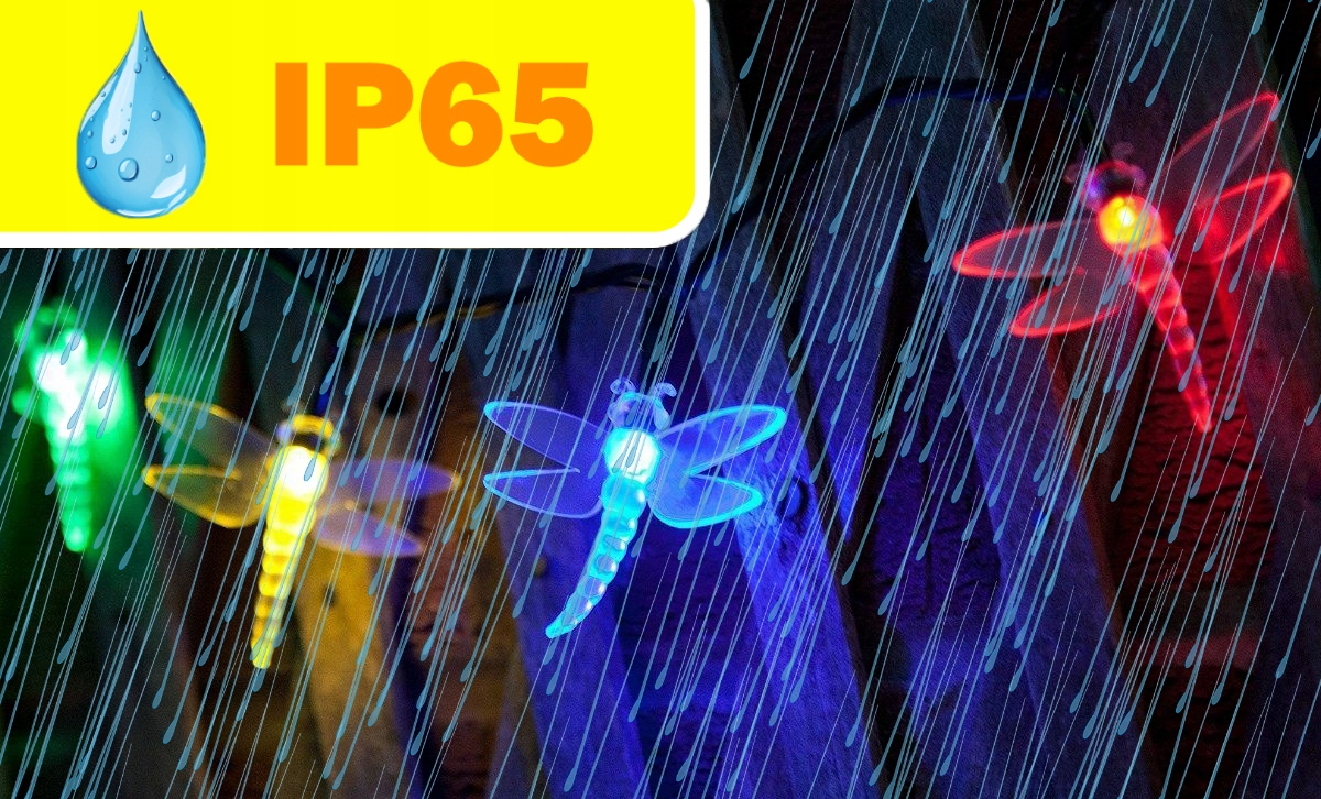 GIRLANDA SOLARNA OGRODOWA WAŻKI 30 LED 6,5M Lampki Solarne Ogrodowe Lampy Zasilanie bateryjne solarne