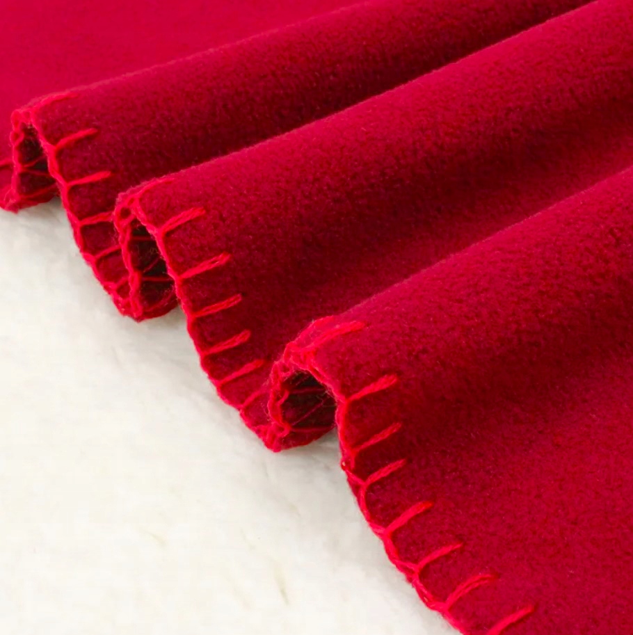 Koc polarowy 130x160 Pled Narzuta Czerwony Marka inna