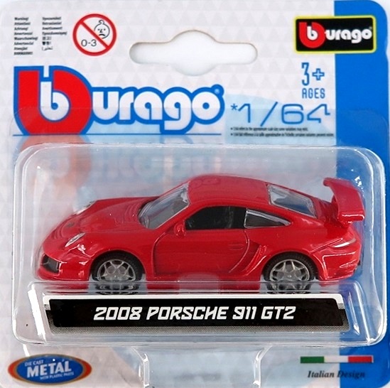 2008 PORSCHE 911 GT2 autko BBURAGO 1:64