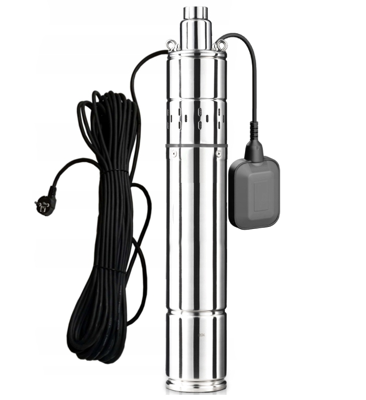 Pompa Głębinowa Z Pływakiem Wody Studni Mocna Stal 4" Calowa 15M Kabla 750W