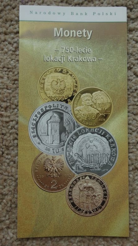 Folder 10 zł 2007 LOKACJA KRAKOWA,stan I