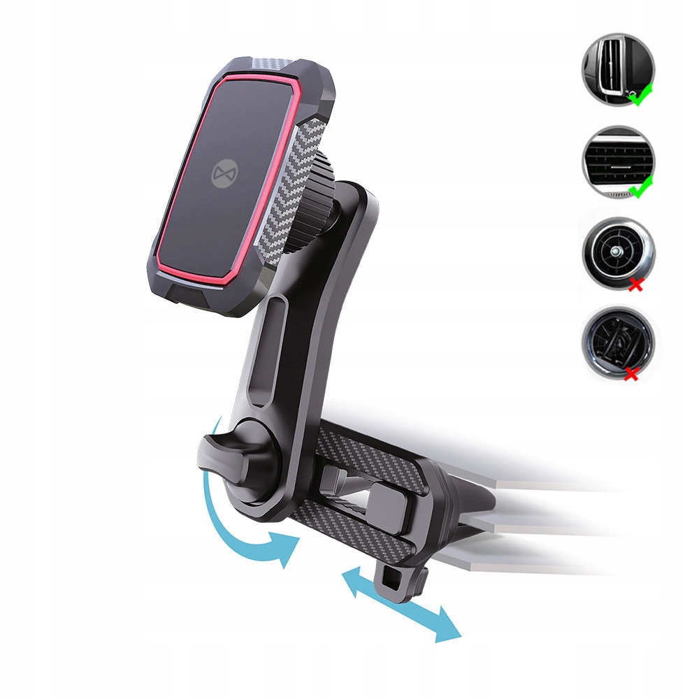 Uchwyt samochodowy na telefon do kratki magnes do Magsafe magnetyczny EAN (GTIN) 5900495921383