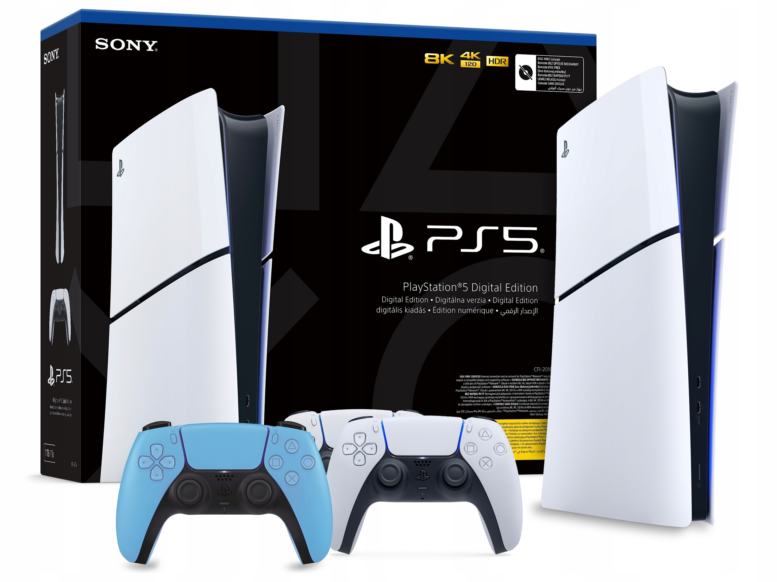 Konsola SONY PlayStation 5 Slim Digital PS5 + pad Star. Blue niebieski