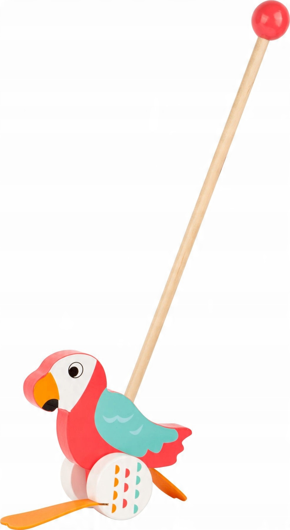 

Drewniany Pchacz Dla Dzieci Papuga Lori 47 CM