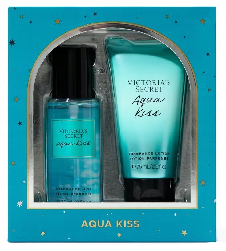 Victoria's Secret Aqua Kiss Zestaw Prezentowy Mgiełka Balsam 2x75 ml