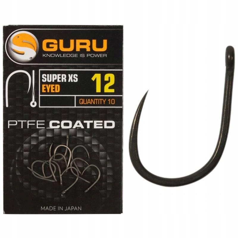 Guru Haczyki X-Strong Eyed Size 10 Barbless Ptfe coated