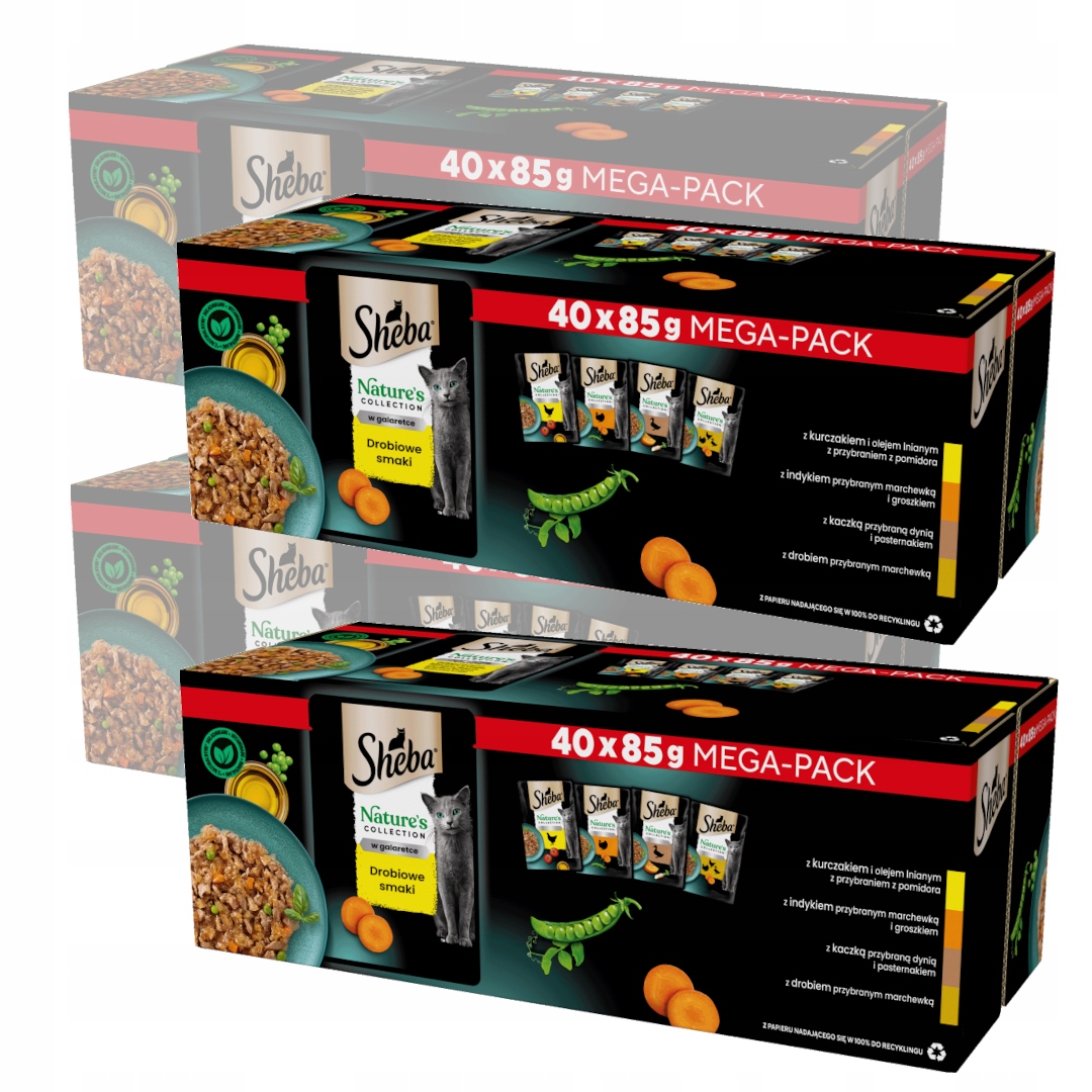 Sheba Nature’s Collection Drobiowe Smaki 160x85g Karma Dla Kota W Galaretce
