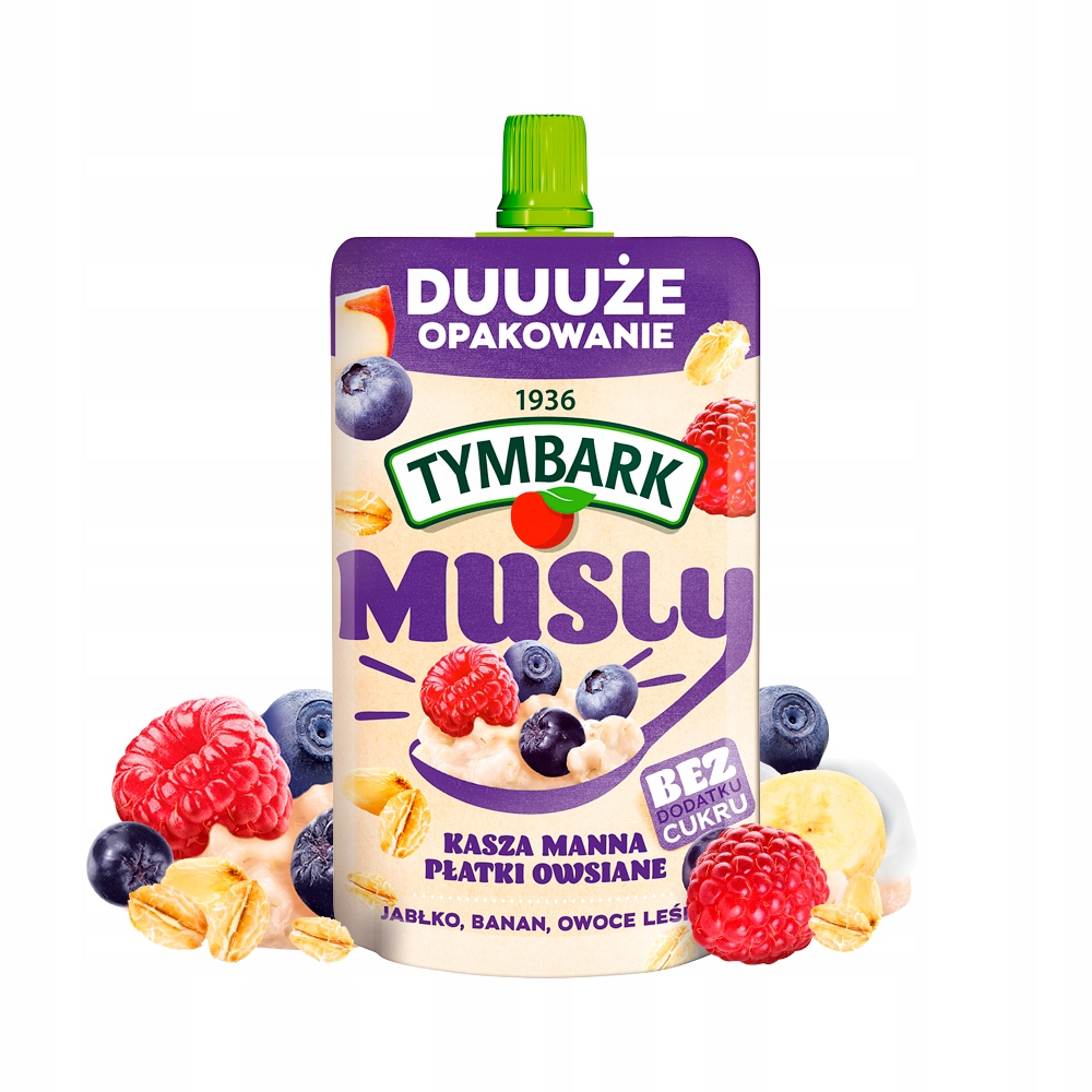 Mus Tymbark Musly przekąska bez dodatku cukru MIX ZESTAW 30x 170g EAN (GTIN) 5900334020093
