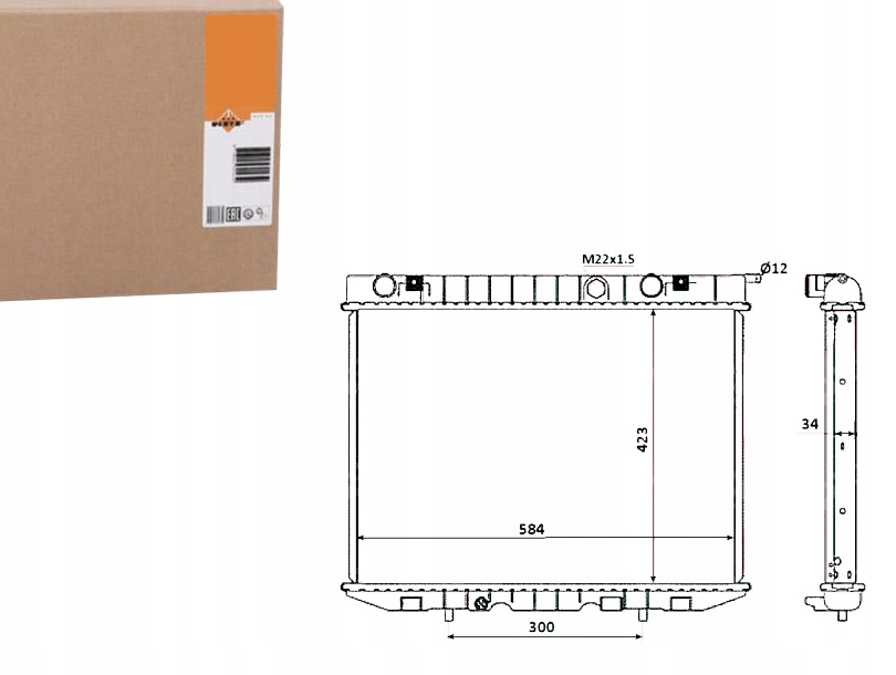 NRF CHŁODNICA OPEL FRONTERA 92- NRF
