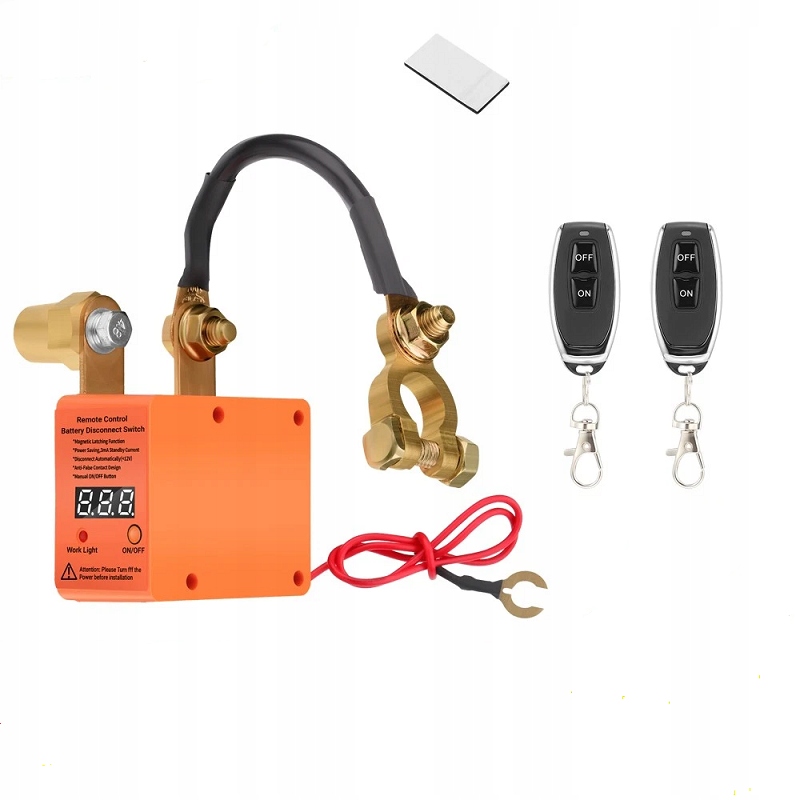 Dálkový automatický vypínač odpojovač baterie 12V 240A dálkové ovládání x2