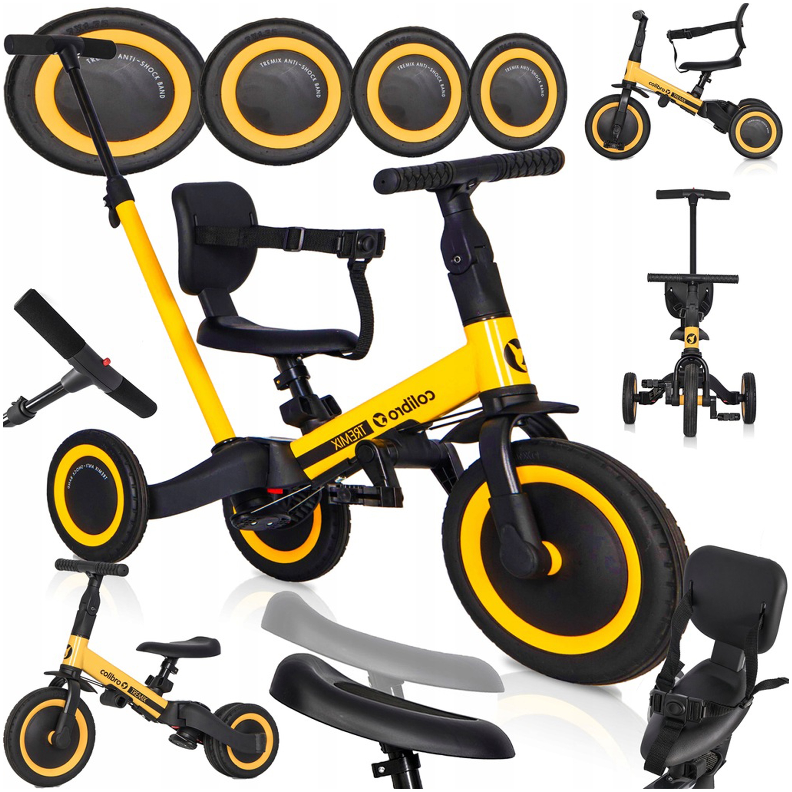 Rowerek Dziecięcy Trójkołowy Biegowy Jeździk Pchacz 1-5 Lat Tremix Up 6w1