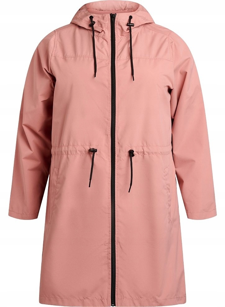 Plus Size Zizzi Pláštěnka Kabát Pudrová Růžová 012B 52