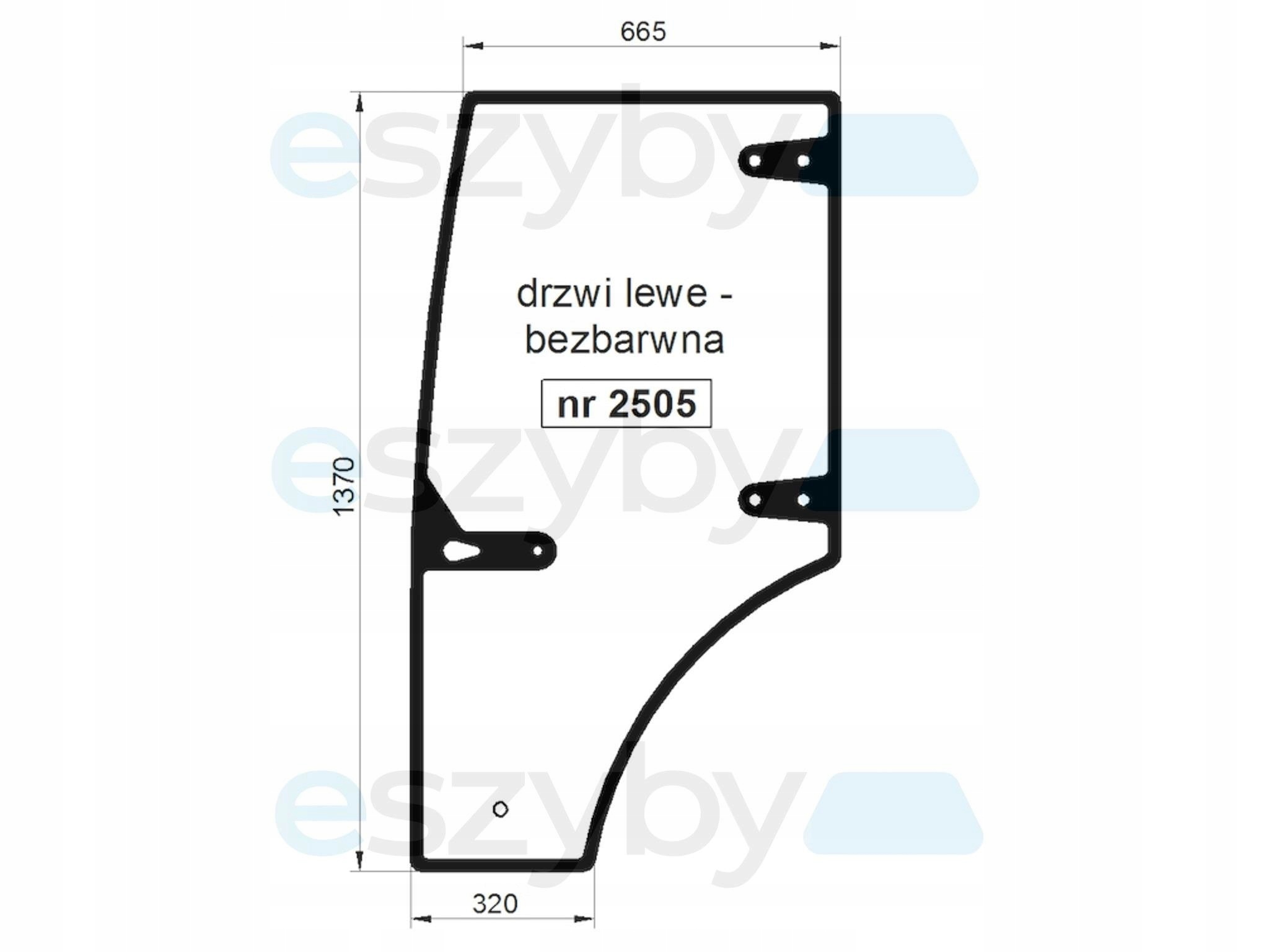 sklo traktor Farmer 5288 7258 8244 8248 dveře L