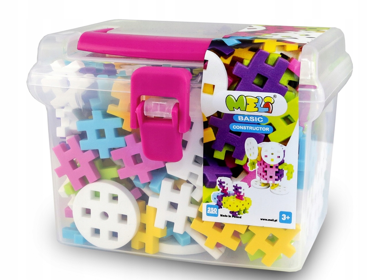 

Meli Klocki Wafle Constructor Pink Travel Box 250