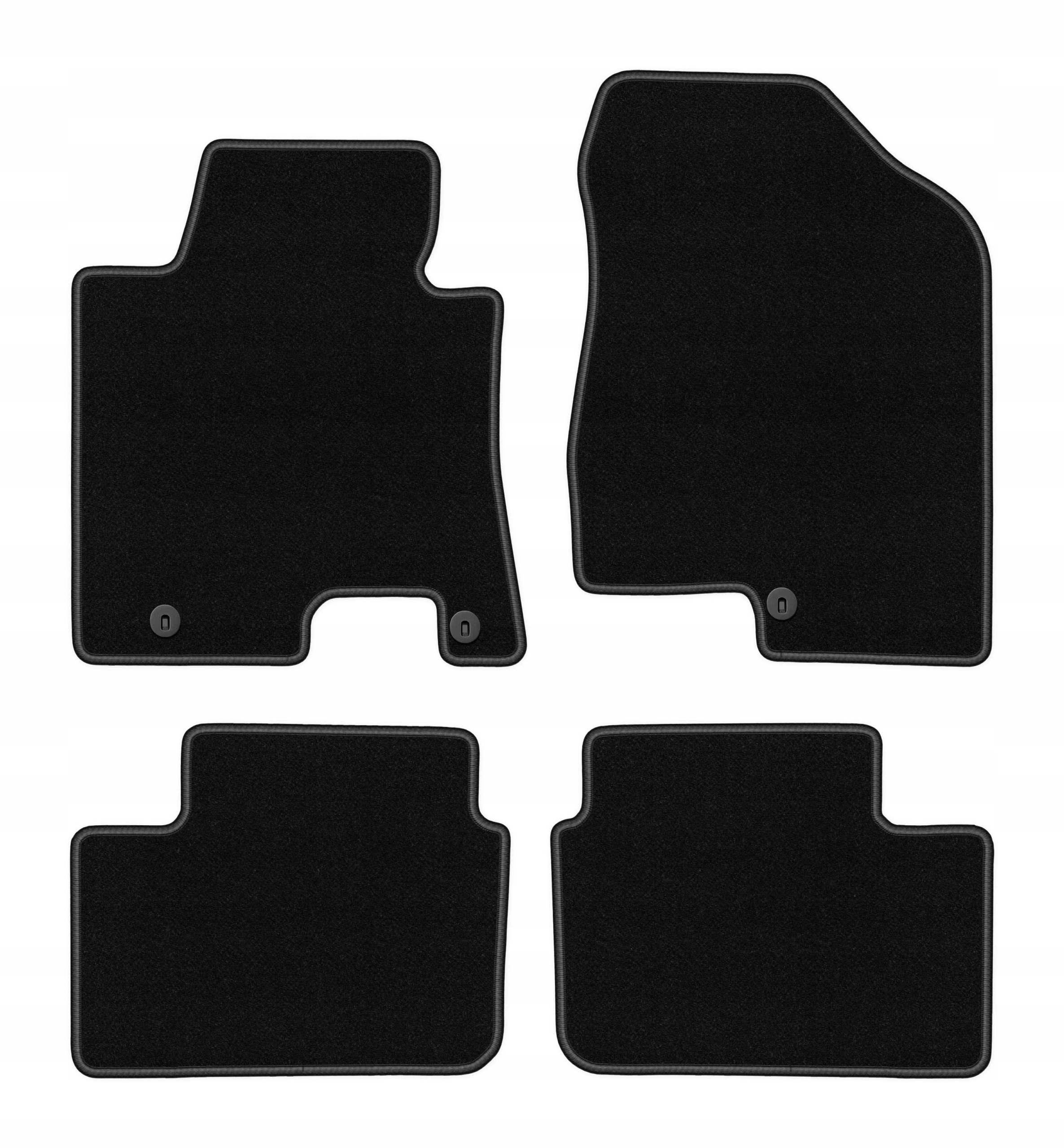 Dywaniki welurowe do Hyundai i30 II 2011-2017 komplet Basic czarne 4 szt.