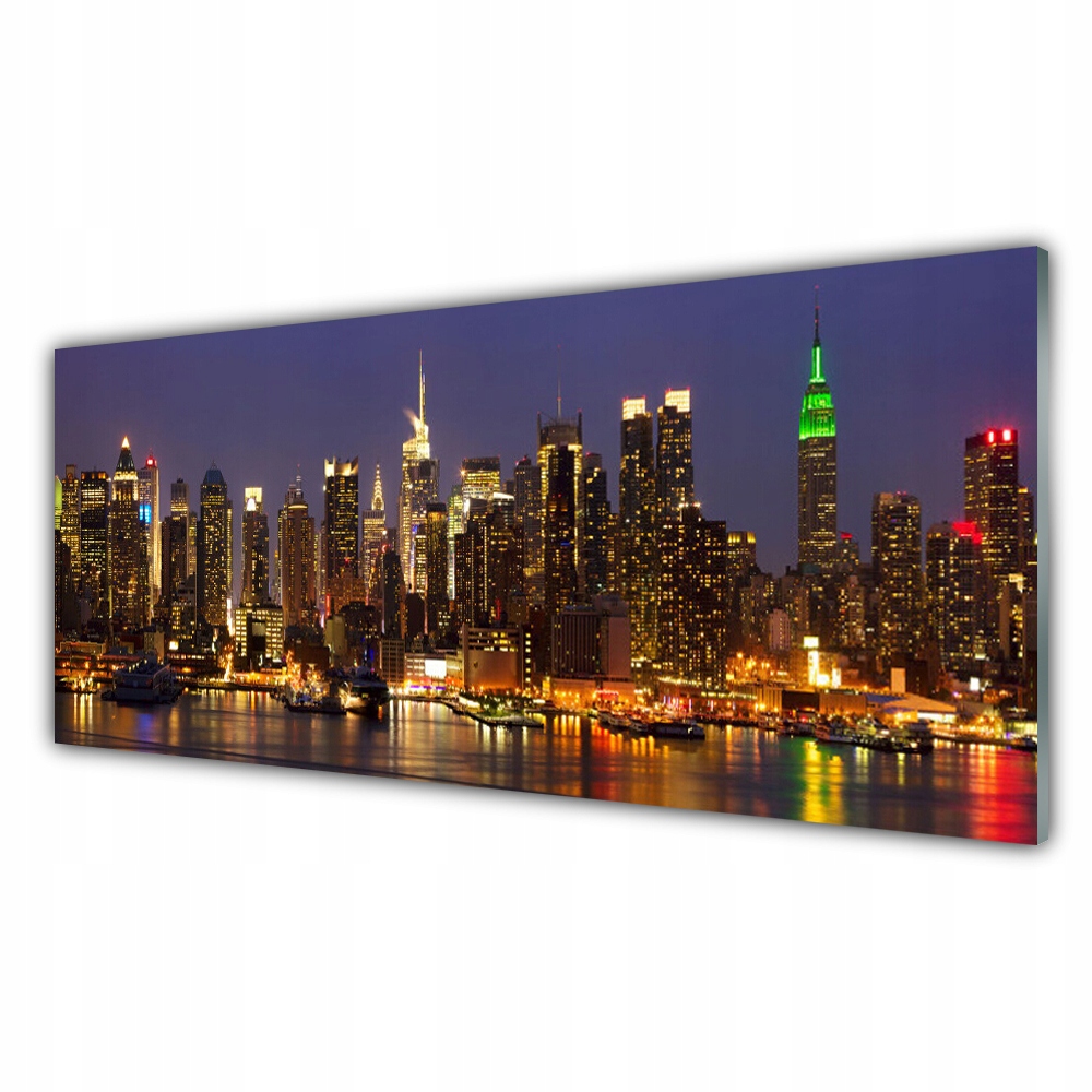 

Obraz akrylowy ścienny wiszący 125x50 Miasto Domy