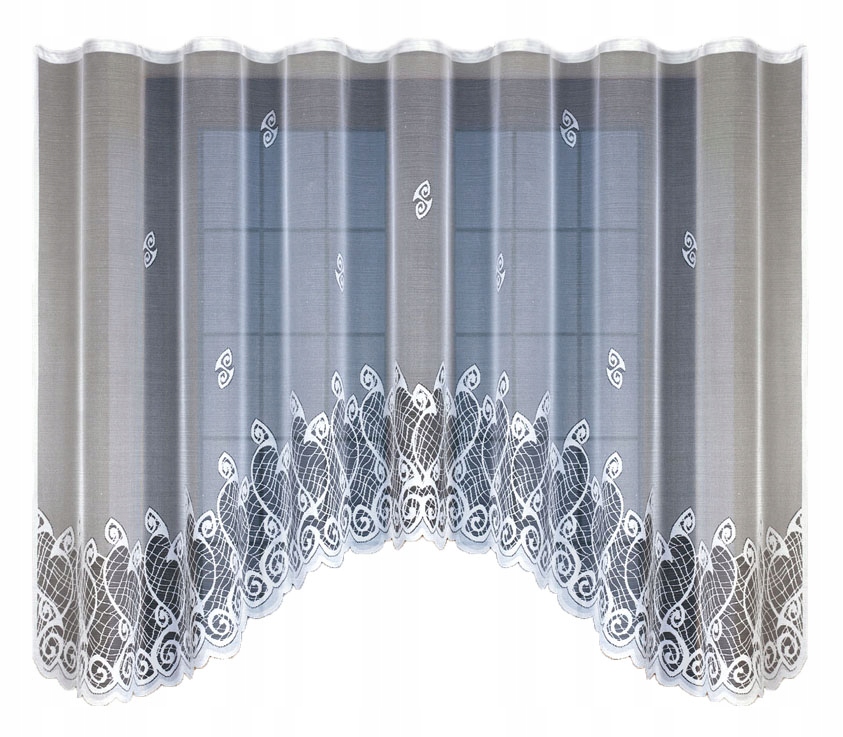 

Biała żakardowa firanka z taśmą 214182 160 x 500cm