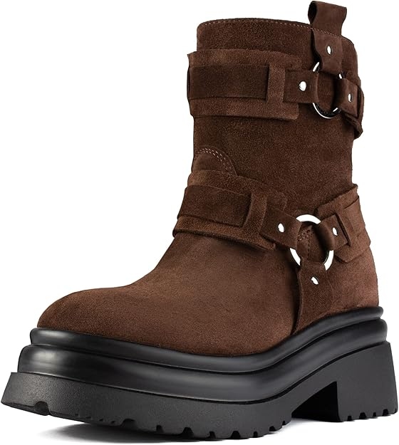 L37 Kotníkové Boty Ze Semiše S Pásky A Stříbrným Kováním 37 J3G