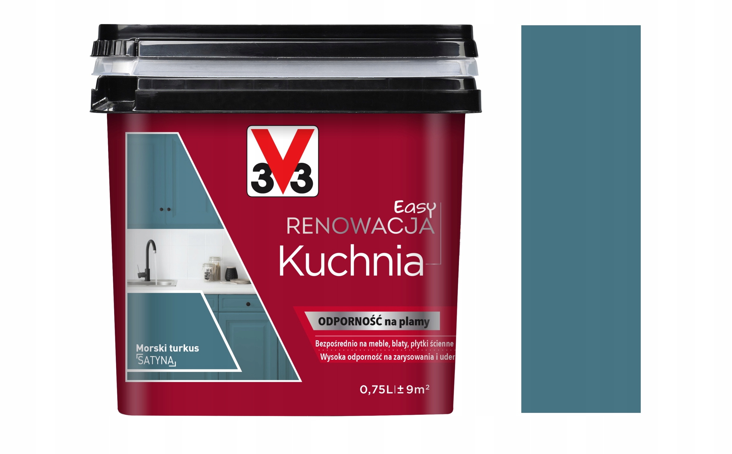V33 Easy Renowacja Kuchnia Morski Turkus 0.75L