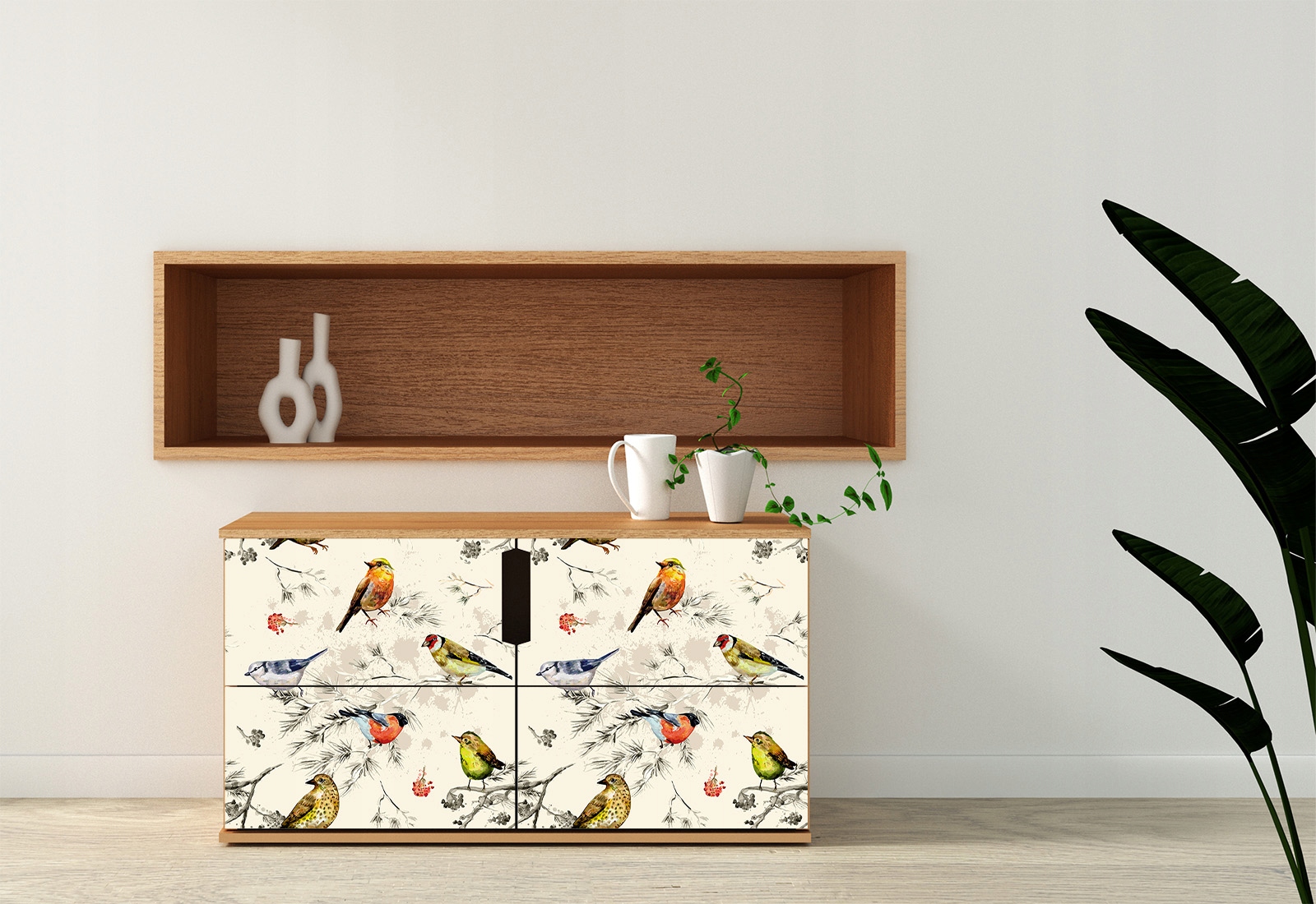 Декор шпон для мебели птицы птицы 120x60 см Марка EObraz