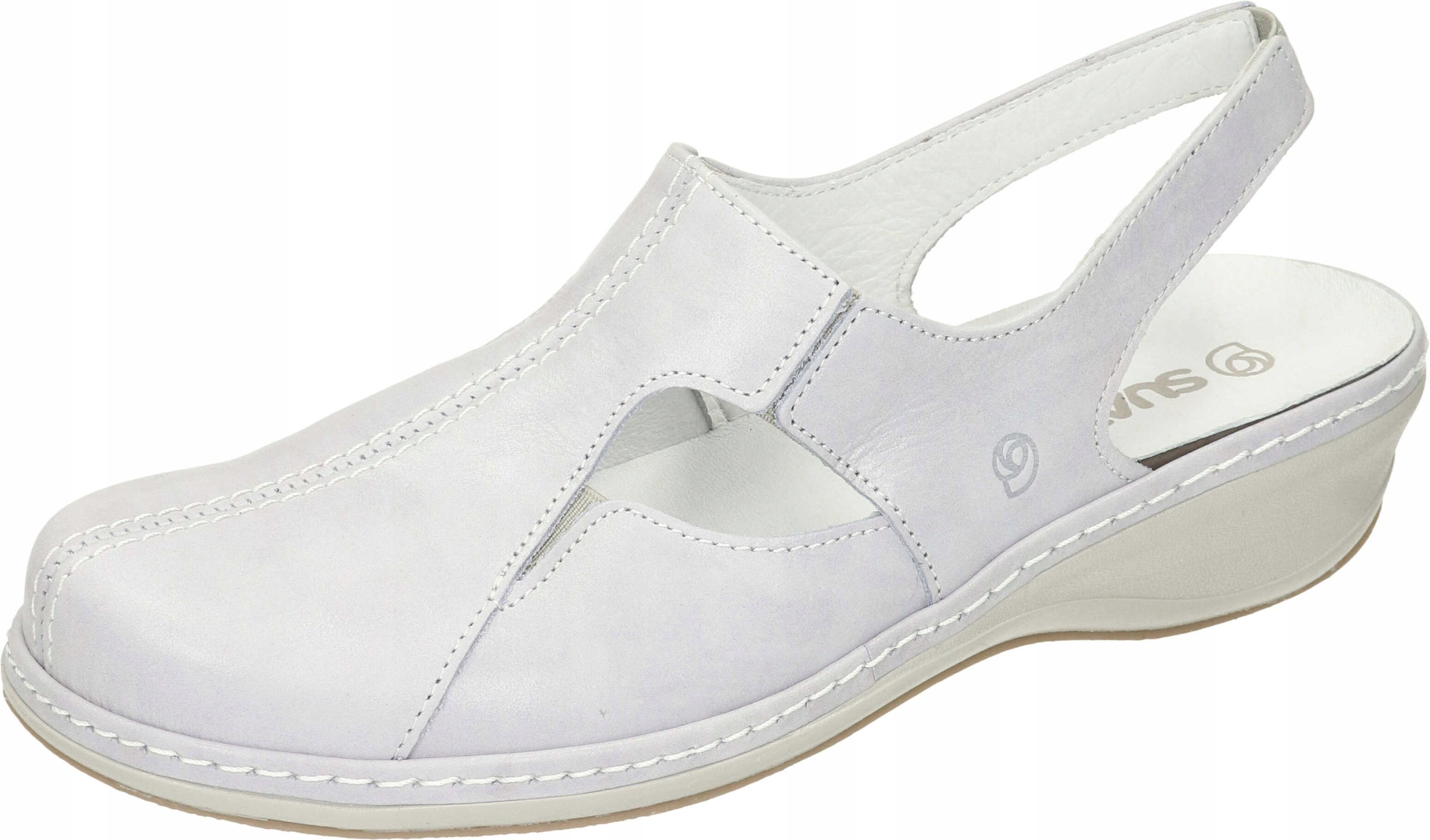 Dámské kožené sandály s krytou špičkou Suave, velikost vel.