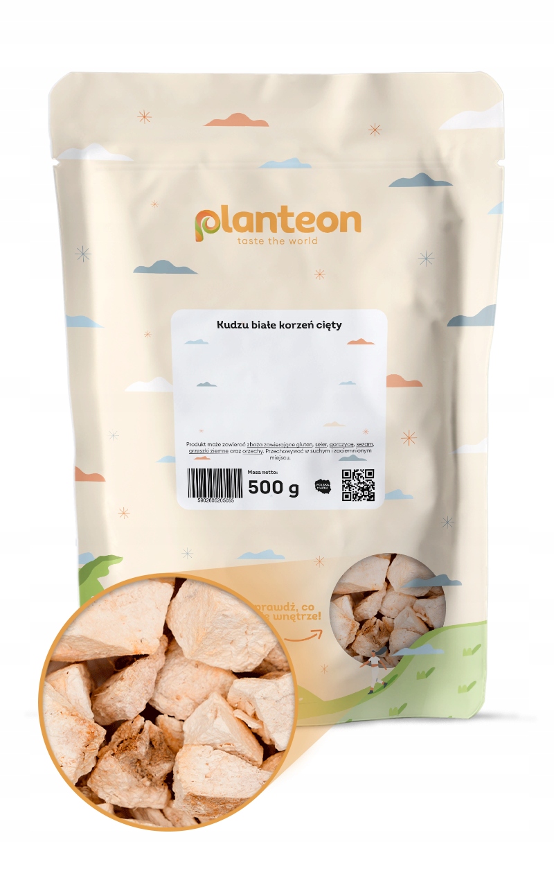 Levně Kudzu bílý řezaný kořen 500 g přírodní bez chemie – stres z závislosti