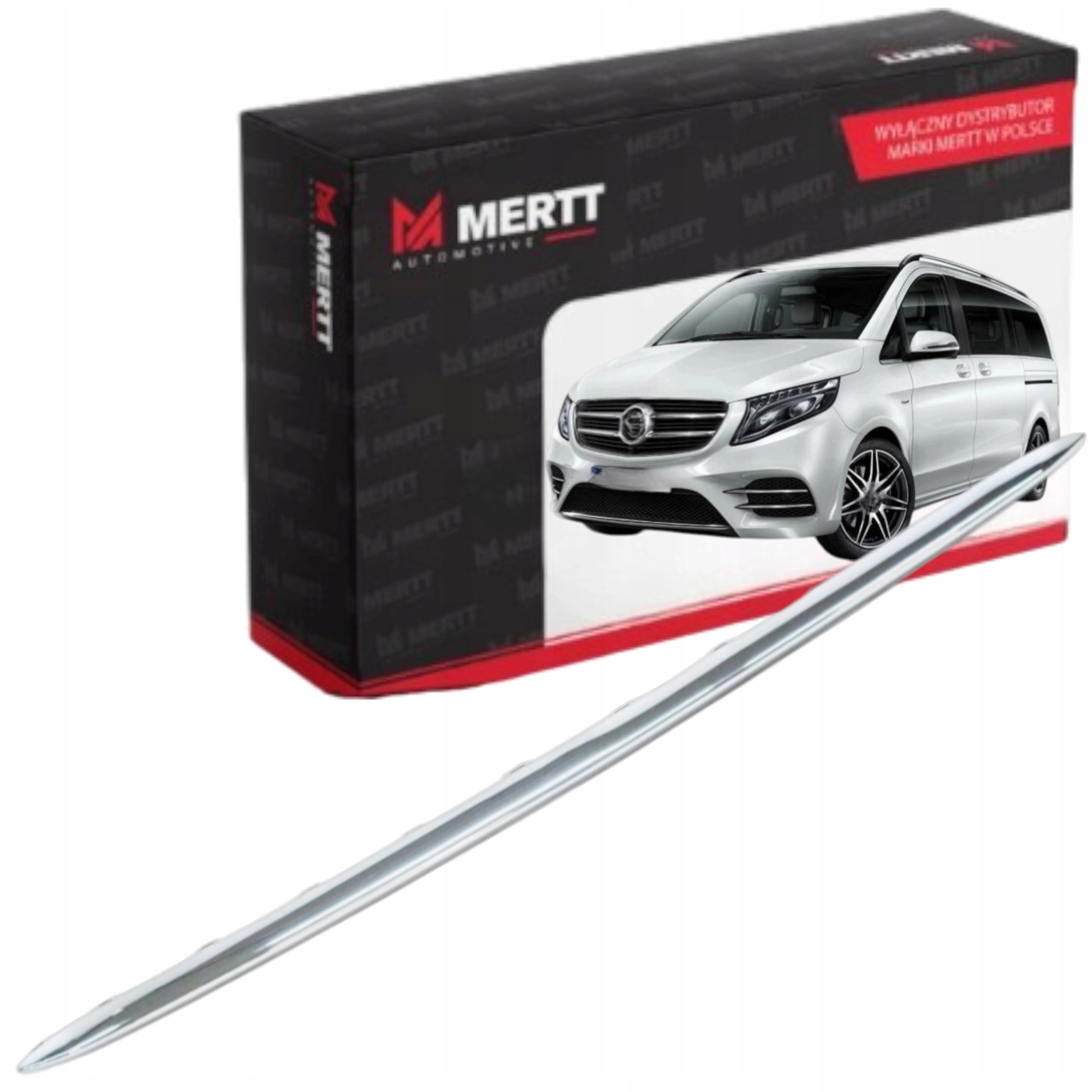 Mercedes 2014-2025 V-klasa Amg W447 Lišta nárazníku Středové Mřížky Chrom