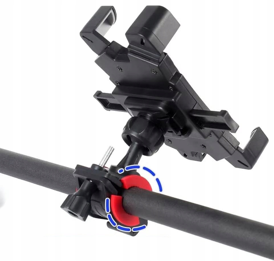 UCHWYT ROWEROWY DO TELEFONU OBROTOWY O 360 ° - CZERWONO-CZARNY Kod producenta Uchwyt rowerowy na telefon regulowany