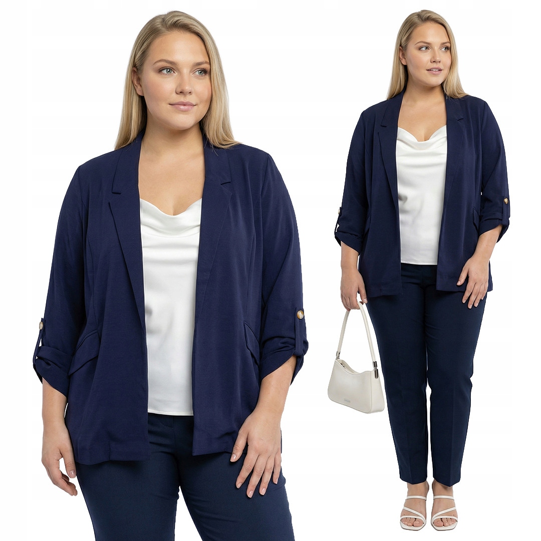 Tmavě modré sako plus size velikost 46
