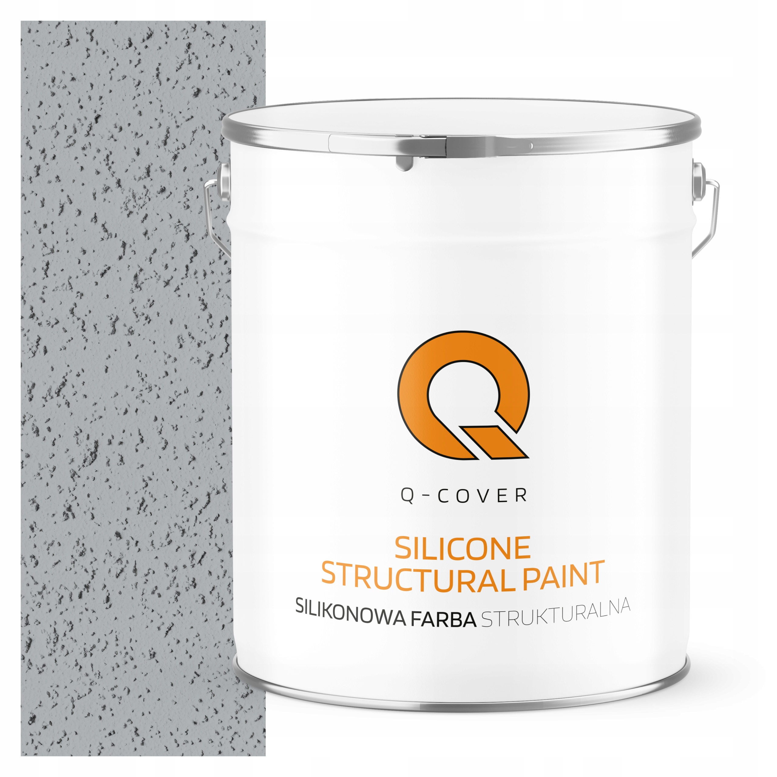 Štruktúrovaná fasádna silikónová farba 5L svetlošedá s modrým F253