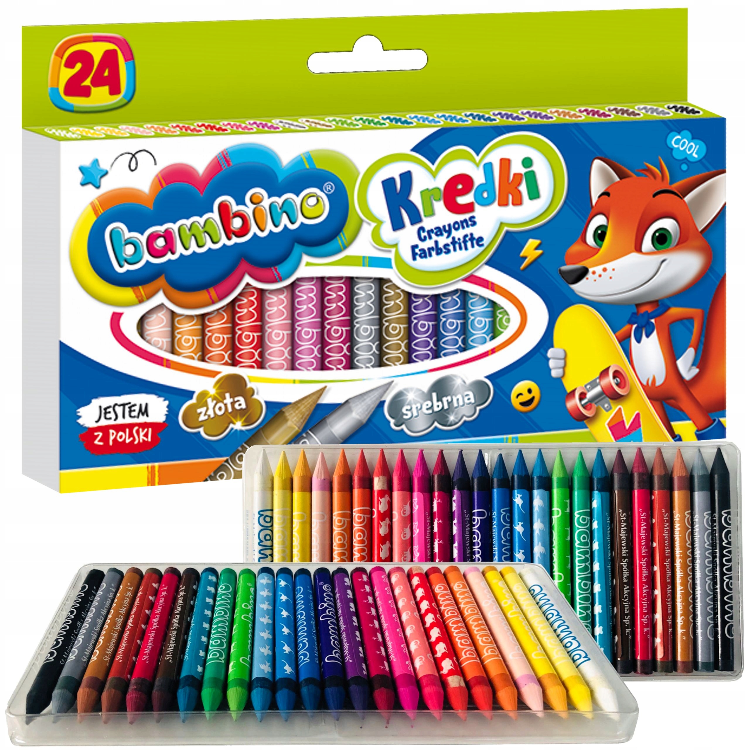 

Bambino Kredki Świecowe 24 Glinka Koalinowa
