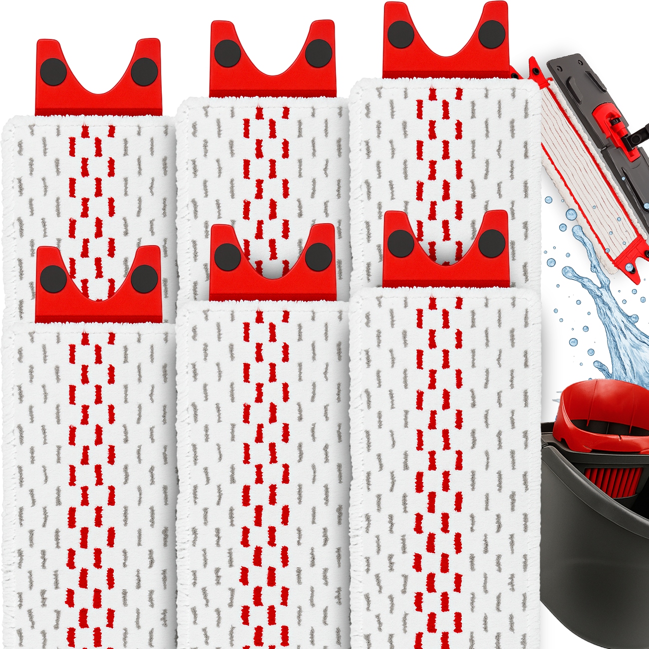 Levně 6X Vložka Do Mopu Vileda Ultramax XL 42 CM Plochá Náhradní Náplň Ultramat