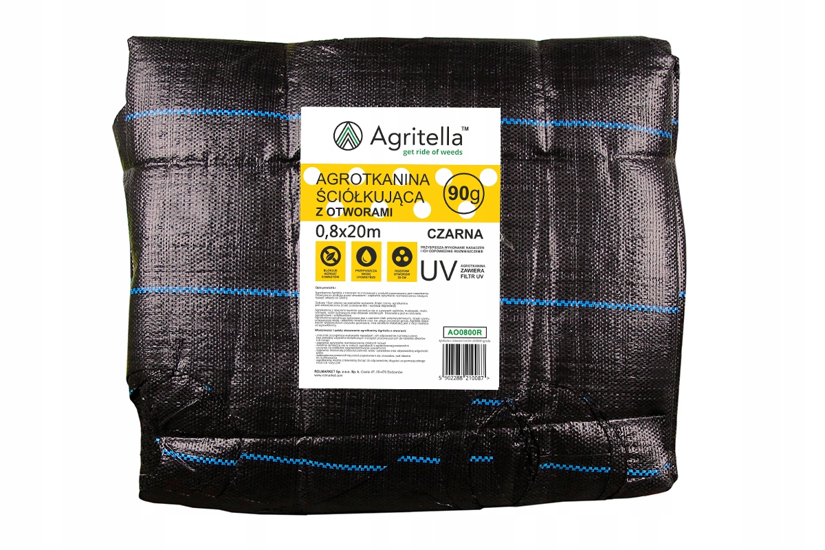 

Gruba Agrotkanina na chwasty 0,8x20m Z Otworami