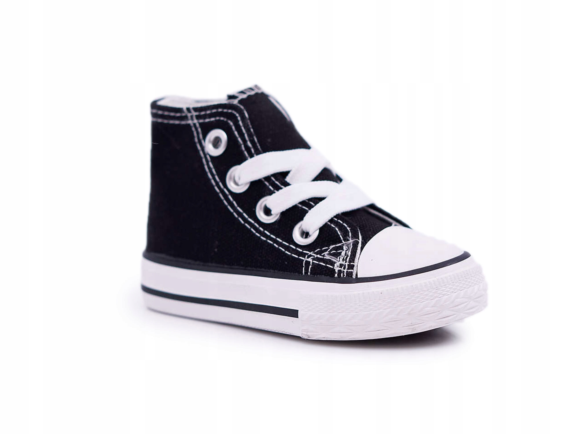 

Wysokie Dziecięce Trampki Tenisówki Czarne 25