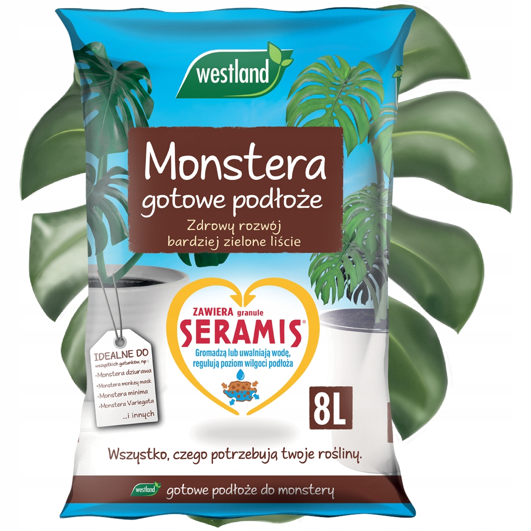 Podłoże ZIEMIA DO MONSTERY nawóz SERAMIS perlit 8L