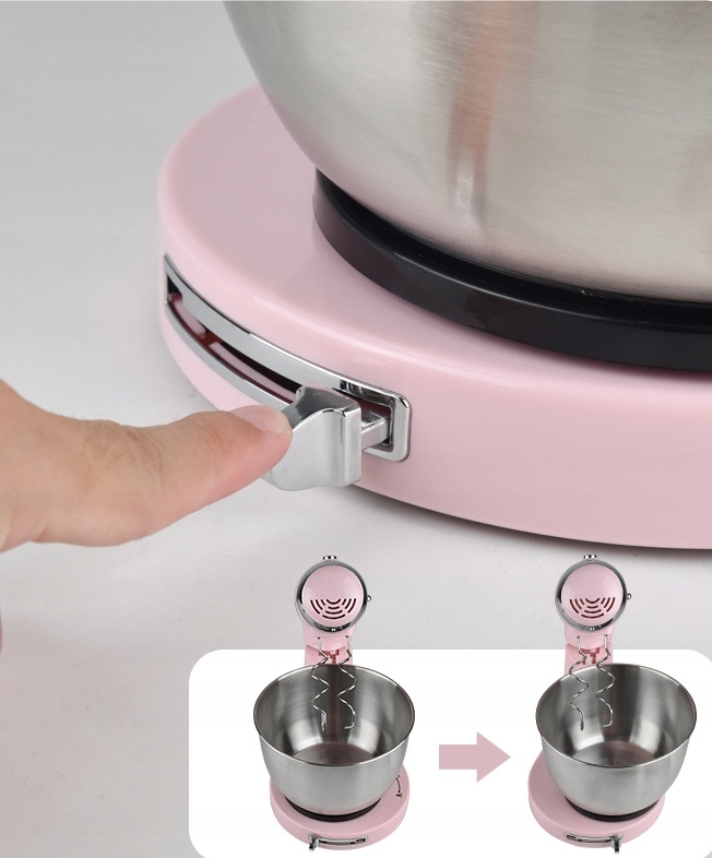 MIKSER PLANETARNY ROBOT KUCHENNY DSP AMBIANO 3,2 L 350W STALOWY RÓŻOWY Moc 350 W